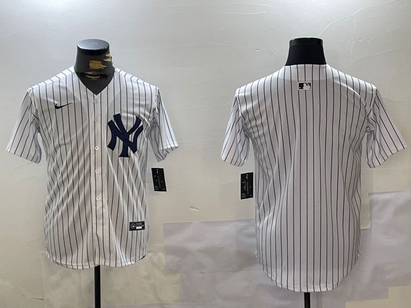 Men New York Yankees Blank White stripe Game 2024 Nike MLB Jersey style 102717->new york yankees->MLB Jersey